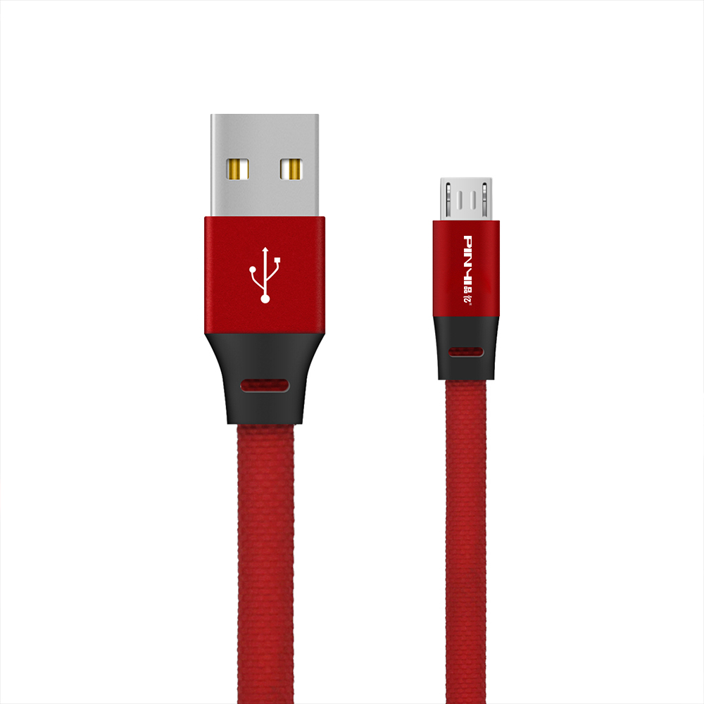 Cable de conexión plana de nylon Micro USB