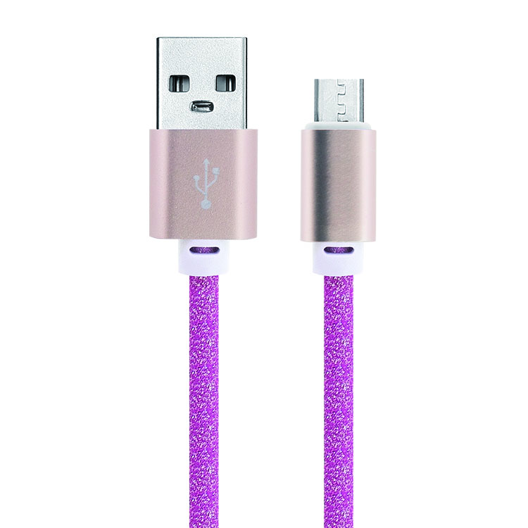 Micro USB 彩虹数据线 皮革材质 高端亮眼 数据 充电 同步