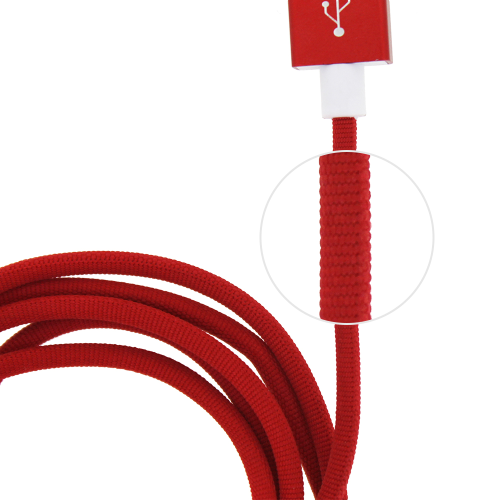 Cable de conexión plana de nylon Micro USB