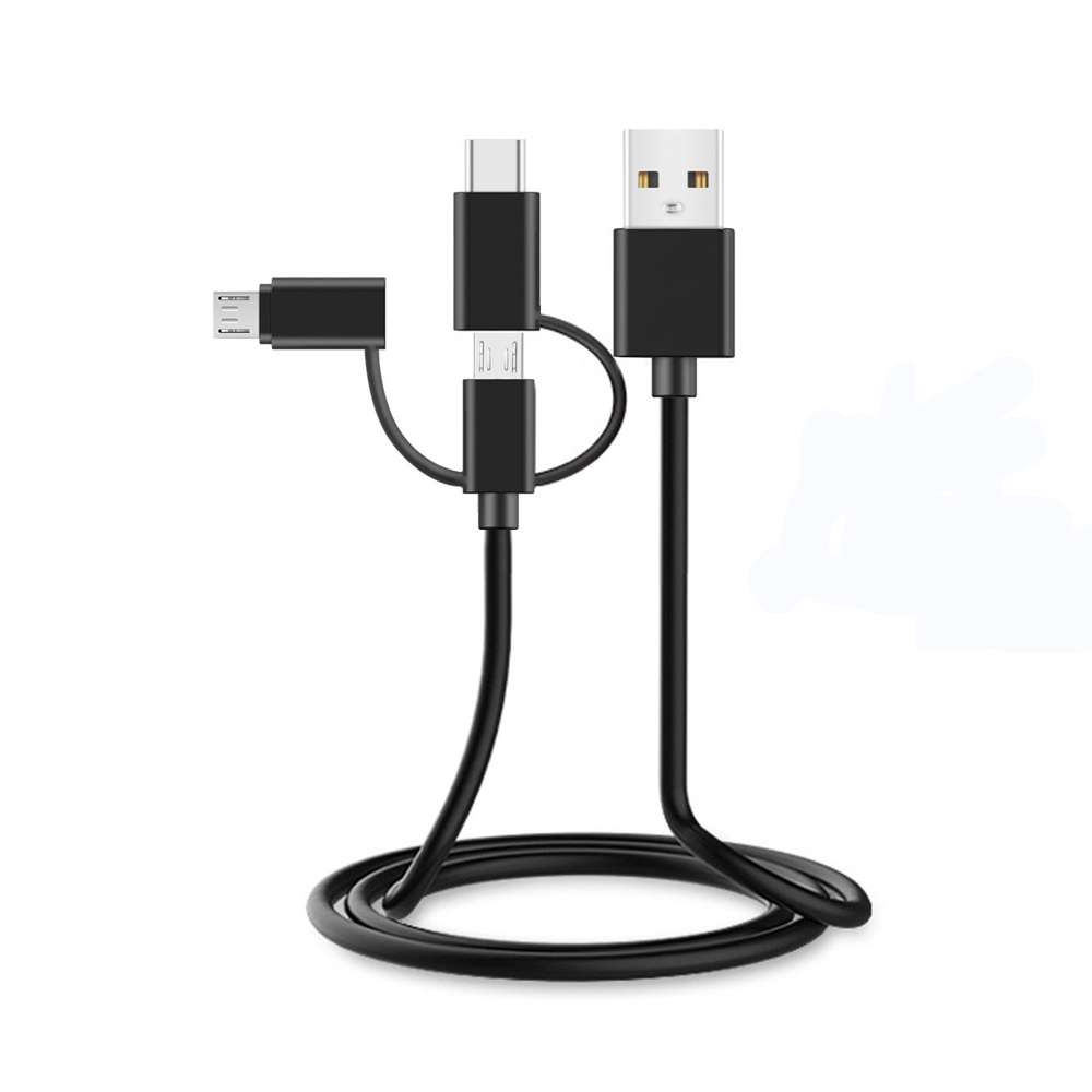 Three in one TPE USB Cable(Type-C、Micro)