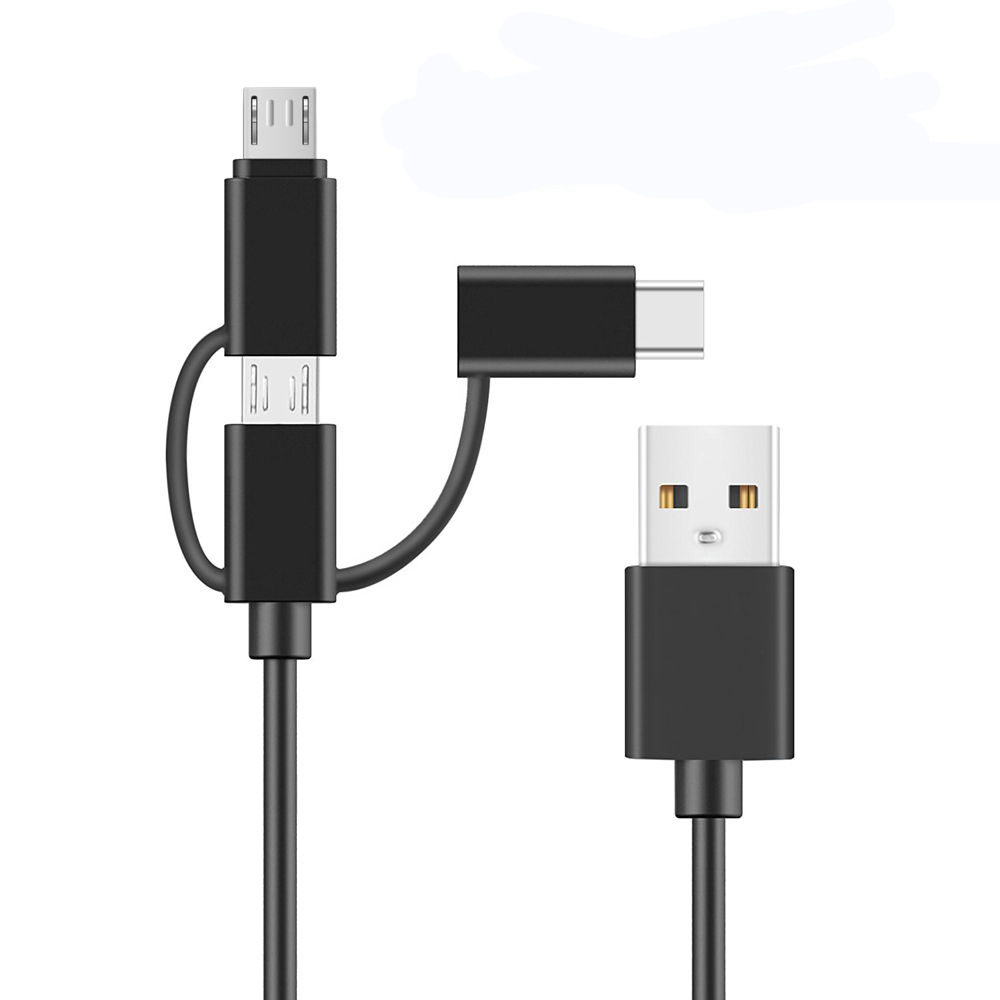 Three in one TPE USB Cable(Type-C、Micro)
