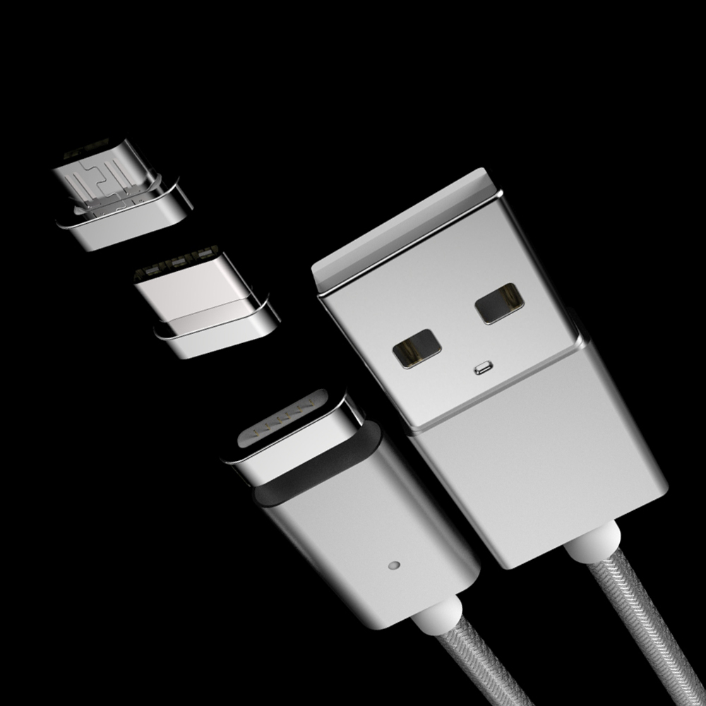 Cable magnético USB multiusos (tipo C, micro)