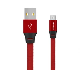 Cable de conexión plana de nylon Micro USB