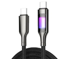 High Quality Zinc Alloy 1-Meter Nylon Braided Fast Data Charging Cable Colorful Hollow PD 60W USB C USB C Compatible Camera