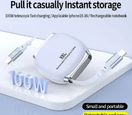 3ft 240W Retractable 7 Length Ready to Ship Electronics Products Phone Accessories Wholesale Type-C Magnetic USB C Data Cable